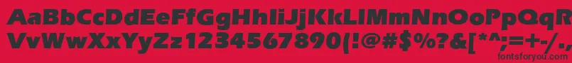 EnnisUltraRegular Font – Black Fonts on Red Background