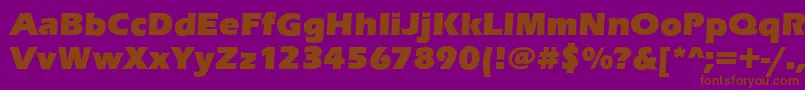 EnnisUltraRegular Font – Brown Fonts on Purple Background