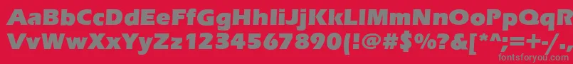 EnnisUltraRegular Font – Gray Fonts on Red Background
