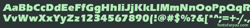 EnnisUltraRegular-Schriftart – Grüne Schriften auf schwarzem Hintergrund