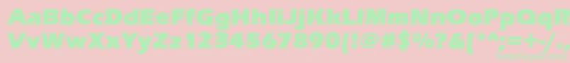 EnnisUltraRegular Font – Green Fonts on Pink Background