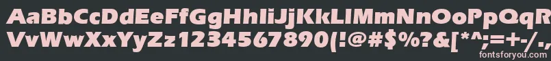 EnnisUltraRegular Font – Pink Fonts on Black Background