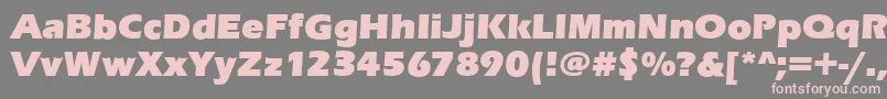 EnnisUltraRegular-Schriftart – Rosa Schriften auf grauem Hintergrund