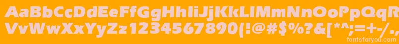 EnnisUltraRegular-Schriftart – Rosa Schriften auf orangefarbenem Hintergrund