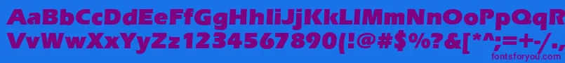 EnnisUltraRegular Font – Purple Fonts on Blue Background