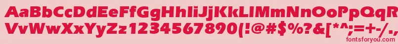 EnnisUltraRegular Font – Red Fonts on Pink Background