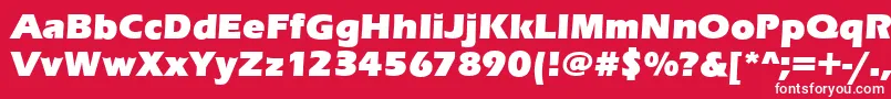 EnnisUltraRegular Font – White Fonts on Red Background