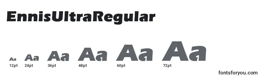Размеры шрифта EnnisUltraRegular