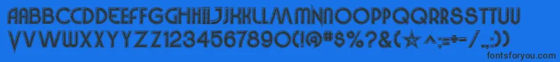Fonte VinylSmoothBv – fontes pretas em um fundo azul
