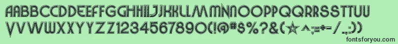 VinylSmoothBv Font – Black Fonts on Green Background