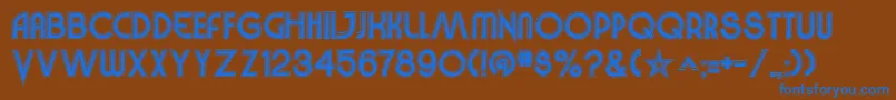 VinylSmoothBv Font – Blue Fonts on Brown Background