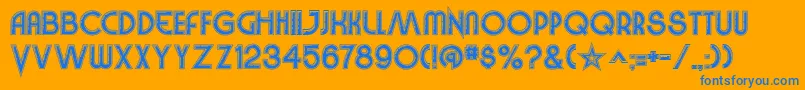 fuente VinylSmoothBv – Fuentes Azules Sobre Fondo Naranja