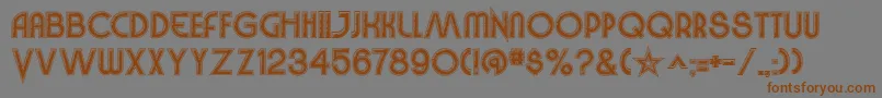 フォントVinylSmoothBv – 茶色の文字が灰色の背景にあります。