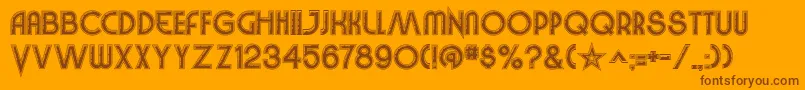 VinylSmoothBv-Schriftart – Braune Schriften auf orangefarbenem Hintergrund