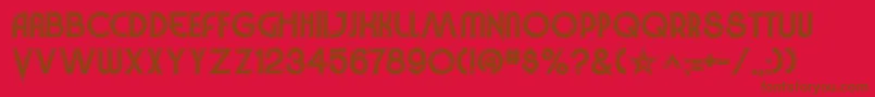 VinylSmoothBv Font – Brown Fonts on Red Background