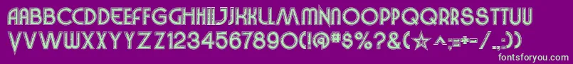VinylSmoothBv Font – Green Fonts on Purple Background