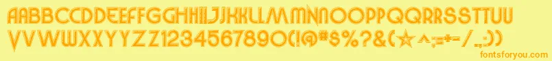 VinylSmoothBv Font – Orange Fonts on Yellow Background