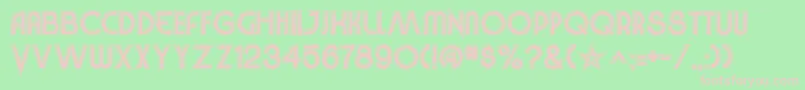 VinylSmoothBv-fontti – vaaleanpunaiset fontit vihreällä taustalla