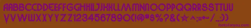 VinylSmoothBv-Schriftart – Violette Schriften auf braunem Hintergrund