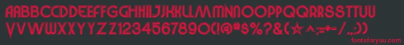VinylSmoothBv Font – Red Fonts on Black Background