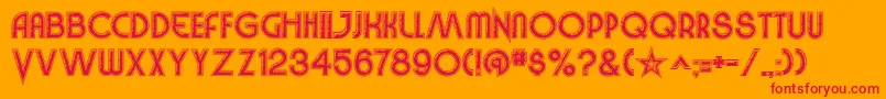 VinylSmoothBv Font – Red Fonts on Orange Background