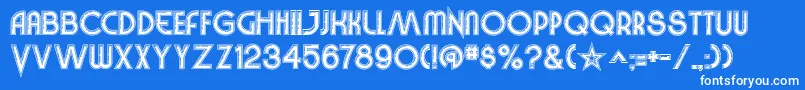 VinylSmoothBv Font – White Fonts on Blue Background