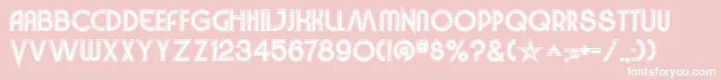 VinylSmoothBv-fontti – valkoiset fontit vaaleanpunaisella taustalla