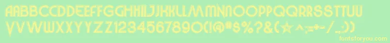 VinylSmoothBv Font – Yellow Fonts on Green Background