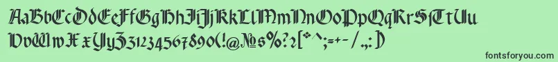 RotundaPommerania Font – Black Fonts on Green Background