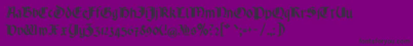 RotundaPommerania Font – Black Fonts on Purple Background