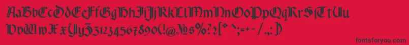 RotundaPommerania Font – Black Fonts on Red Background