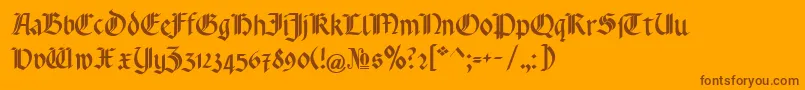 RotundaPommerania Font – Brown Fonts on Orange Background