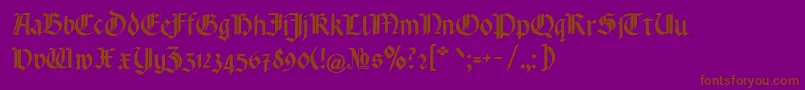 RotundaPommerania Font – Brown Fonts on Purple Background