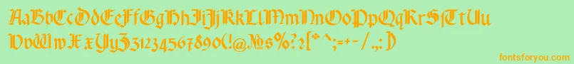 RotundaPommerania Font – Orange Fonts on Green Background