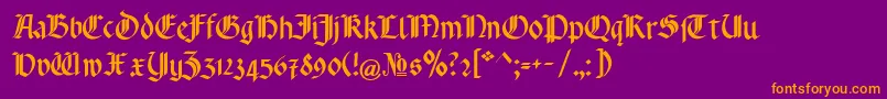 RotundaPommerania Font – Orange Fonts on Purple Background
