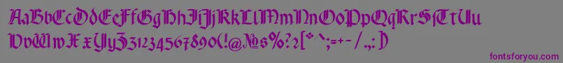 RotundaPommerania Font – Purple Fonts on Gray Background