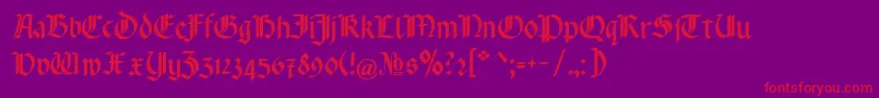 RotundaPommerania Font – Red Fonts on Purple Background