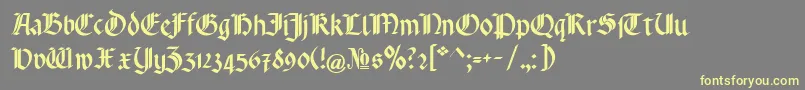 RotundaPommerania Font – Yellow Fonts on Gray Background