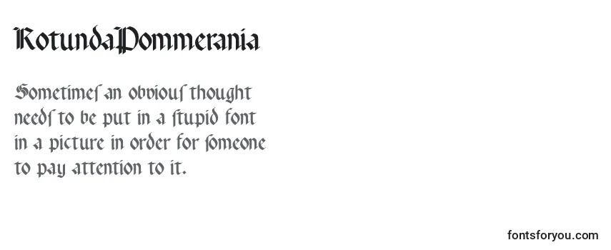 Review of the RotundaPommerania Font