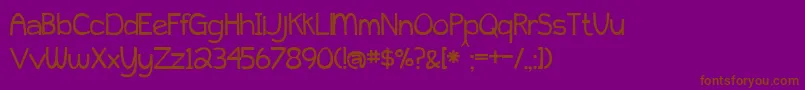 BmdPeytonJennifer Font – Brown Fonts on Purple Background