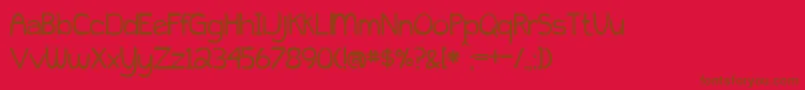 BmdPeytonJennifer Font – Brown Fonts on Red Background