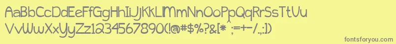 BmdPeytonJennifer Font – Gray Fonts on Yellow Background