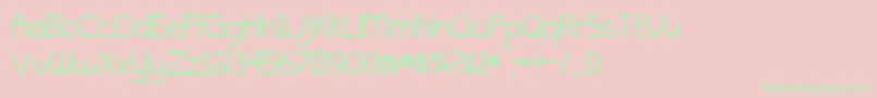 BmdPeytonJennifer Font – Green Fonts on Pink Background