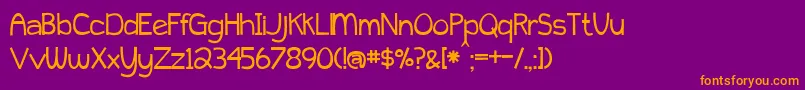 BmdPeytonJennifer Font – Orange Fonts on Purple Background