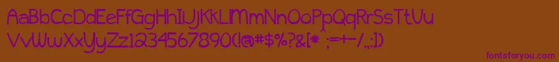BmdPeytonJennifer Font – Purple Fonts on Brown Background