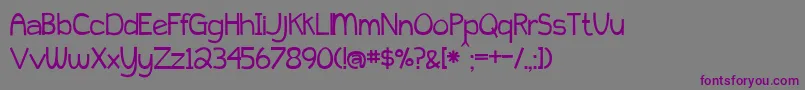 BmdPeytonJennifer Font – Purple Fonts on Gray Background