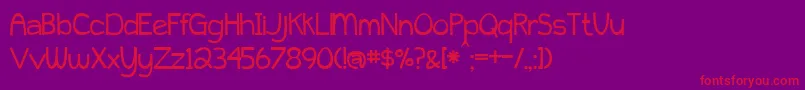 BmdPeytonJennifer Font – Red Fonts on Purple Background