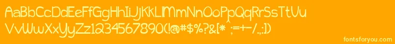 BmdPeytonJennifer Font – Yellow Fonts on Orange Background