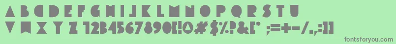 Fonte CuttyCre – fontes cinzas em um fundo verde