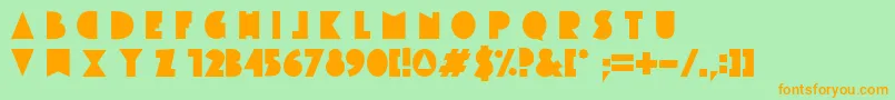 CuttyCre Font – Orange Fonts on Green Background